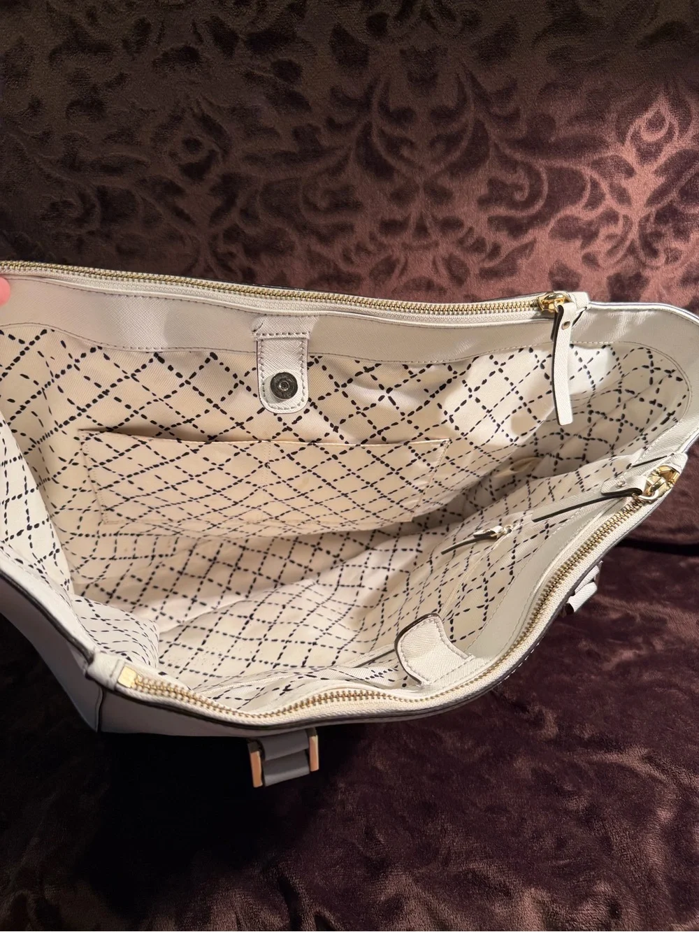 White Kate Spade New York Newbury Lane Leather Large Tote
